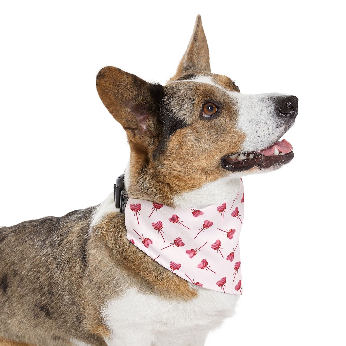 Heart Lollipop Valentine's Day Over the Collar Dog Bandana