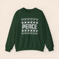 Inappropriate Couple's Ugly Christmas Sweater - I Come in Peace / Peace Crewneck Sweatshirt