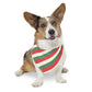 Christmas Stripes Over the Collar Christmas Dog Bandana