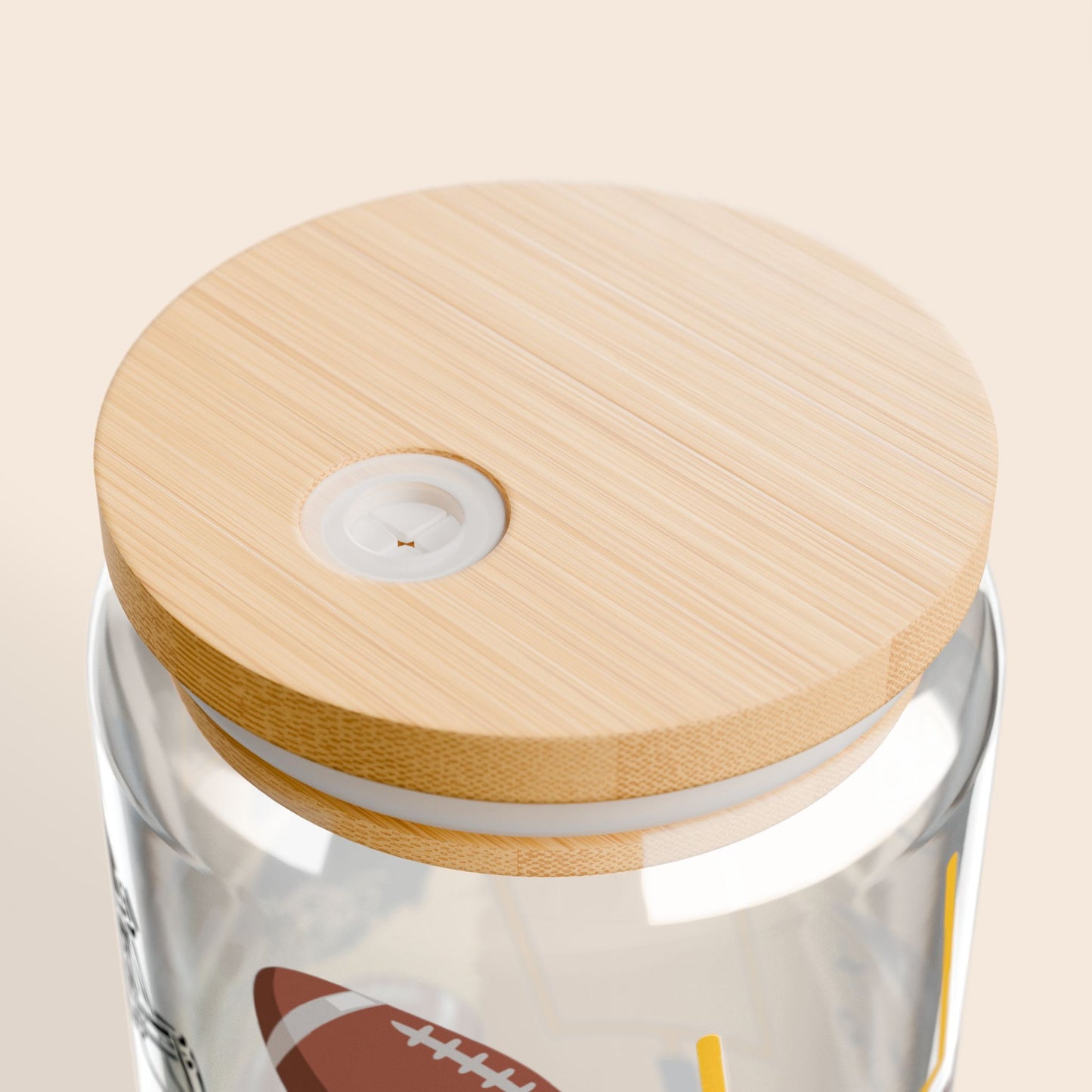 Football 16oz Sipper Glass