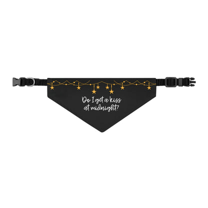 Do I Get a Kiss at Midnight Over the Collar New Years Dog Bandana