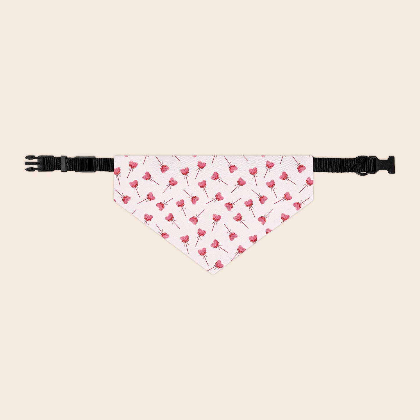 Heart Lollipop Valentine's Day Over the Collar Dog Bandana