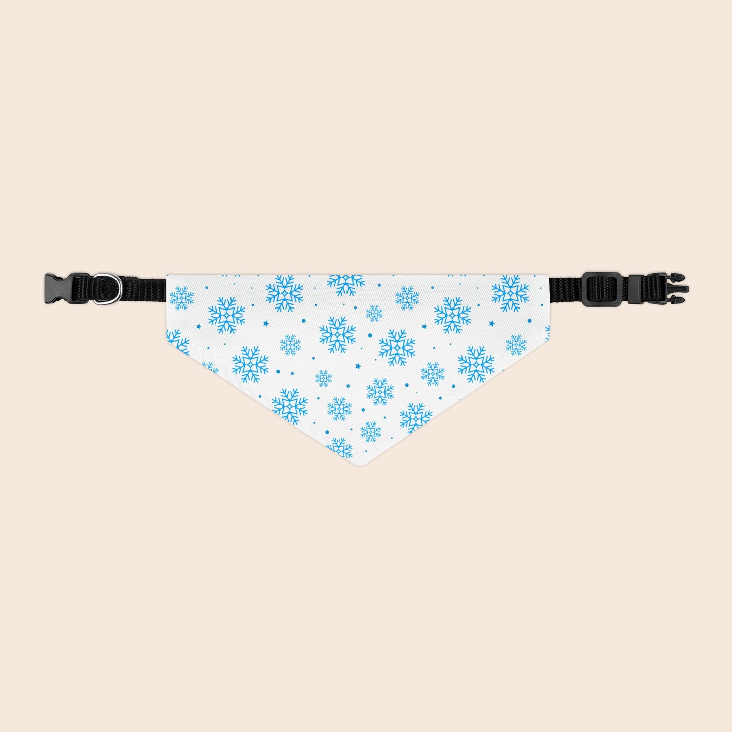 Snowflakes Over The Collar Christmas/Winter Dog Bandana