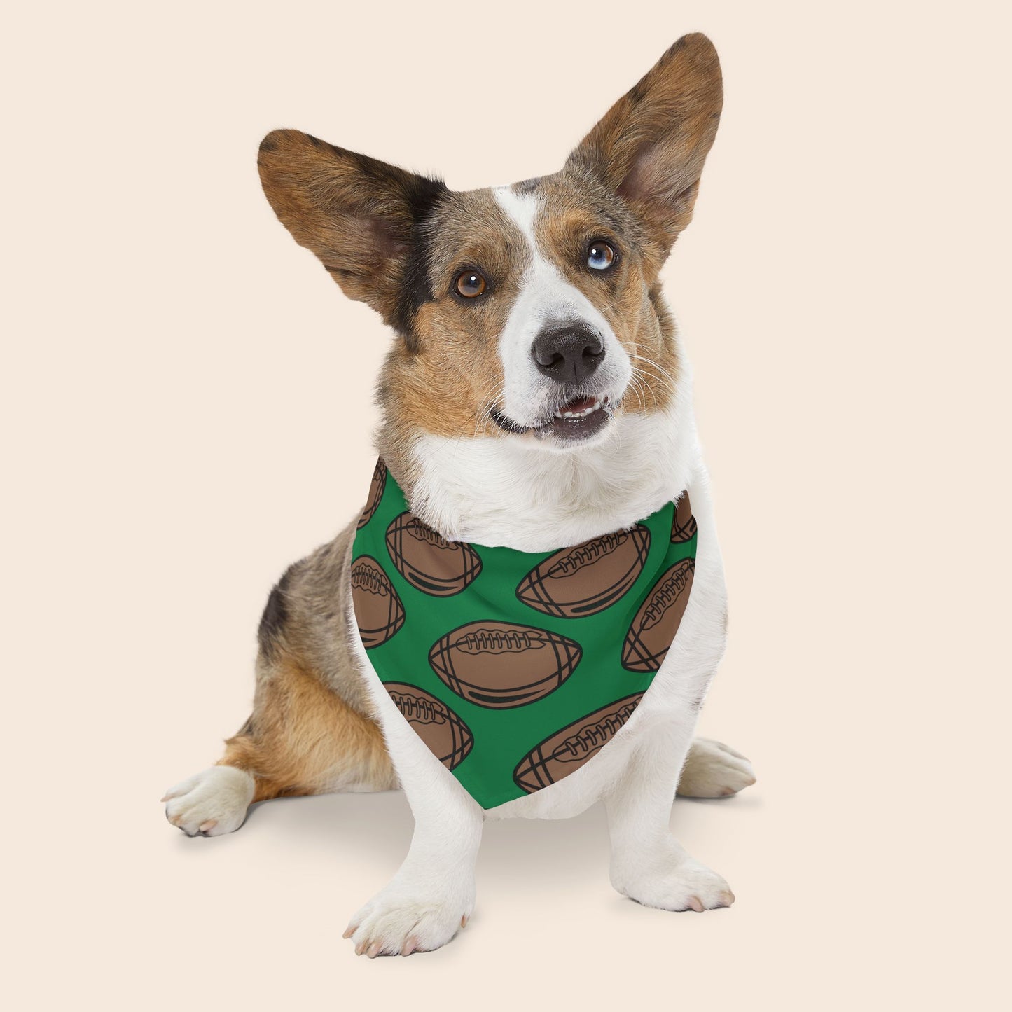 Football Over The Collar Dog Bandana