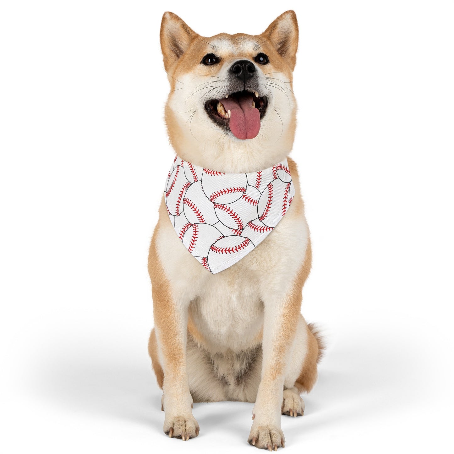 Baseball Over the Collar Dog Bandana