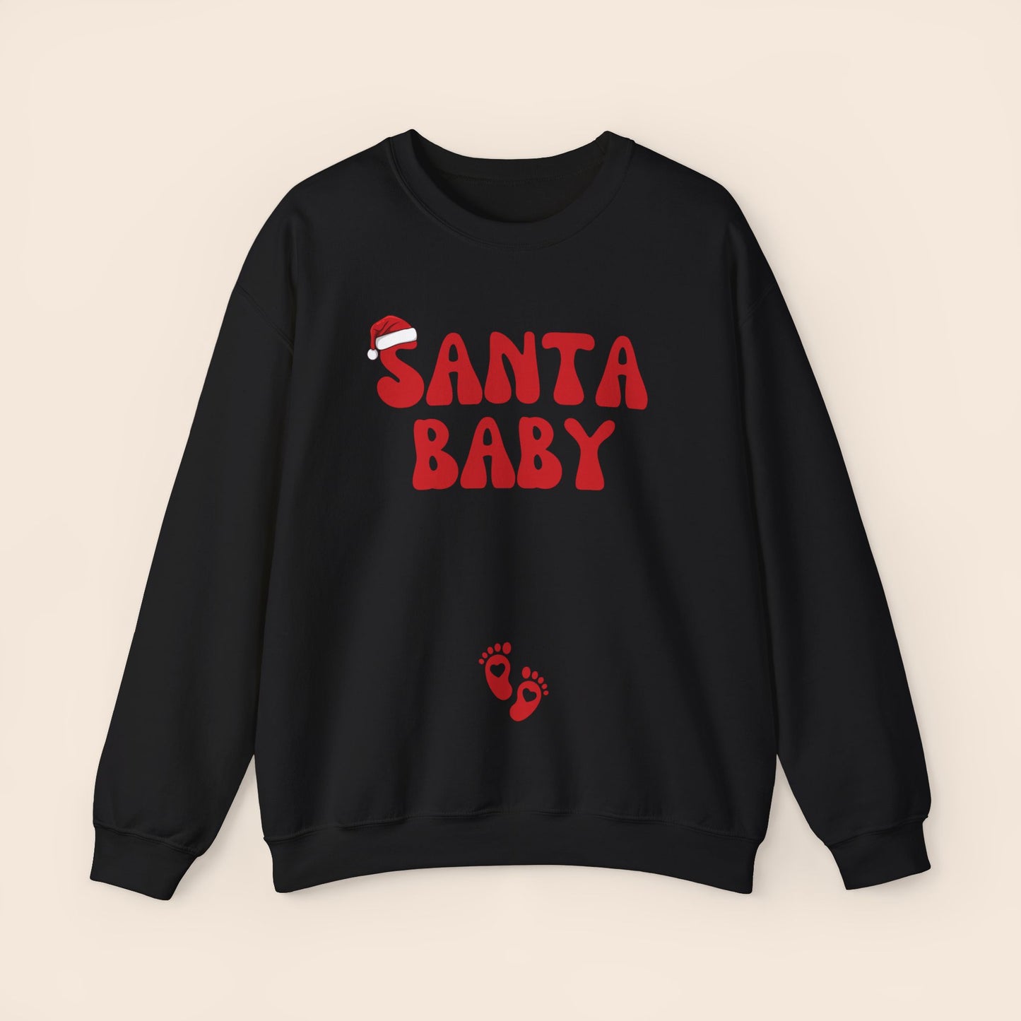 Santa Baby Christmas Pregnancy Crewneck Sweatshirt