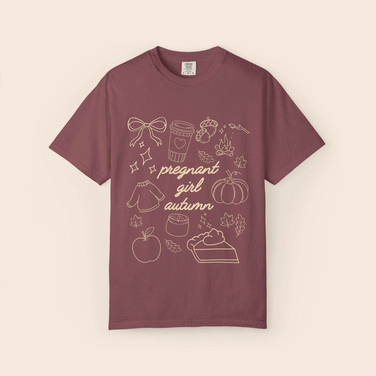Pregnant Girl Autumn Comfort Colors® Shirt