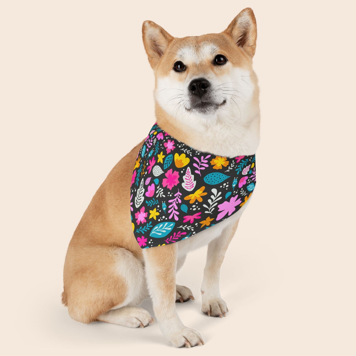 Cute Floral Spring Over the Collar Dog Bandana