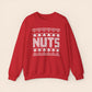 Inappropriate Couple's Ugly Christmas Sweater - Chest / Nuts Crewneck Sweatshirt