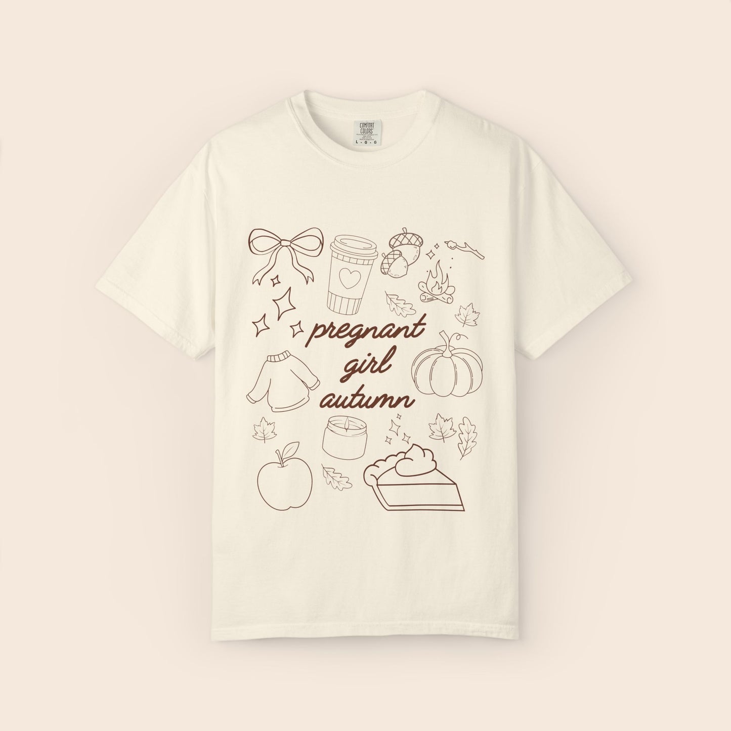 Pregnant Girl Autumn Comfort Colors® Shirt