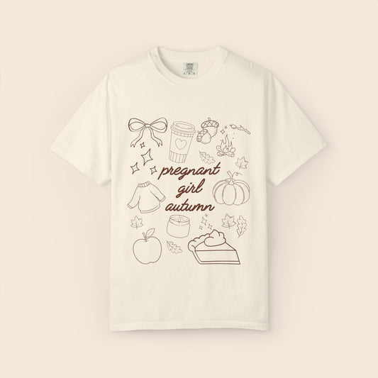 Pregnant Girl Autumn Comfort Colors® Shirt