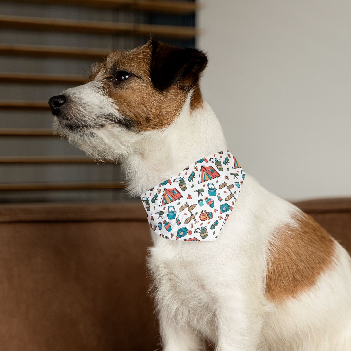 Camping Over the Collar Dog Bandana