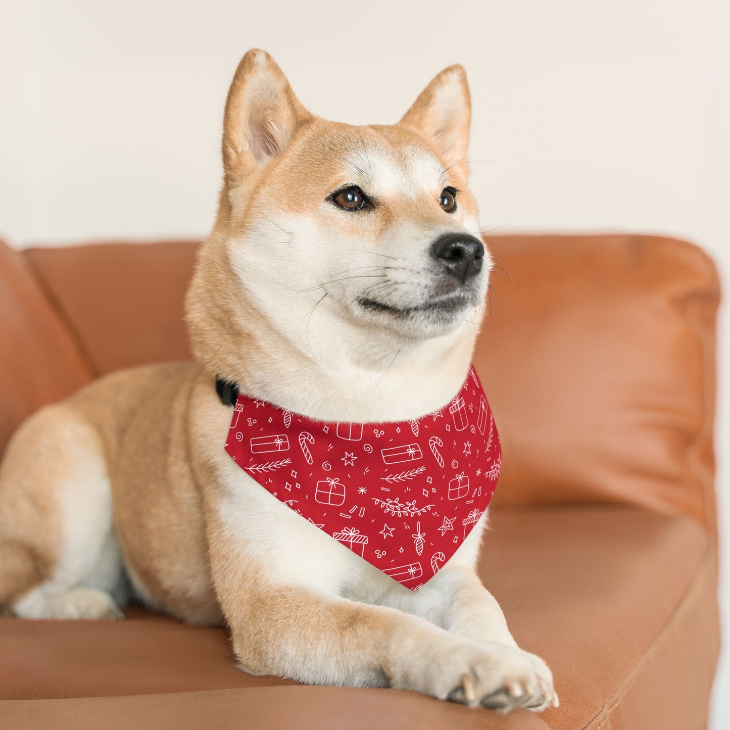 Christmas Over The Collar Dog Bandana