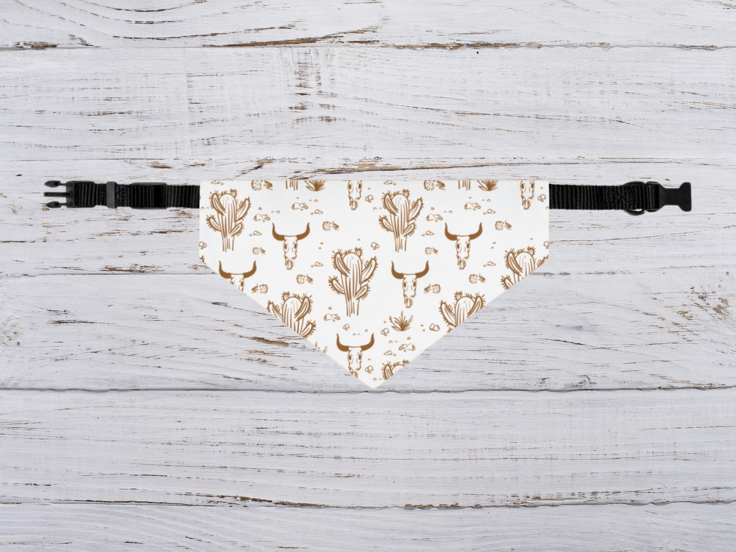 Western Cowboy Over the Collar Dog Bandana