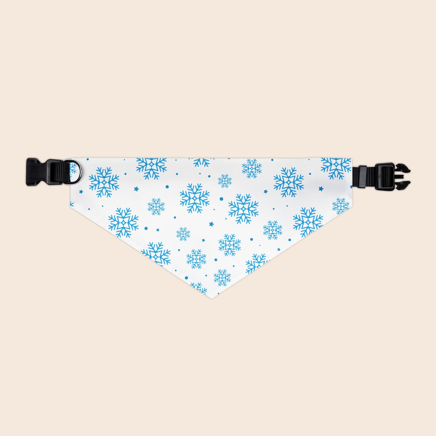 Snowflakes Over The Collar Christmas/Winter Dog Bandana