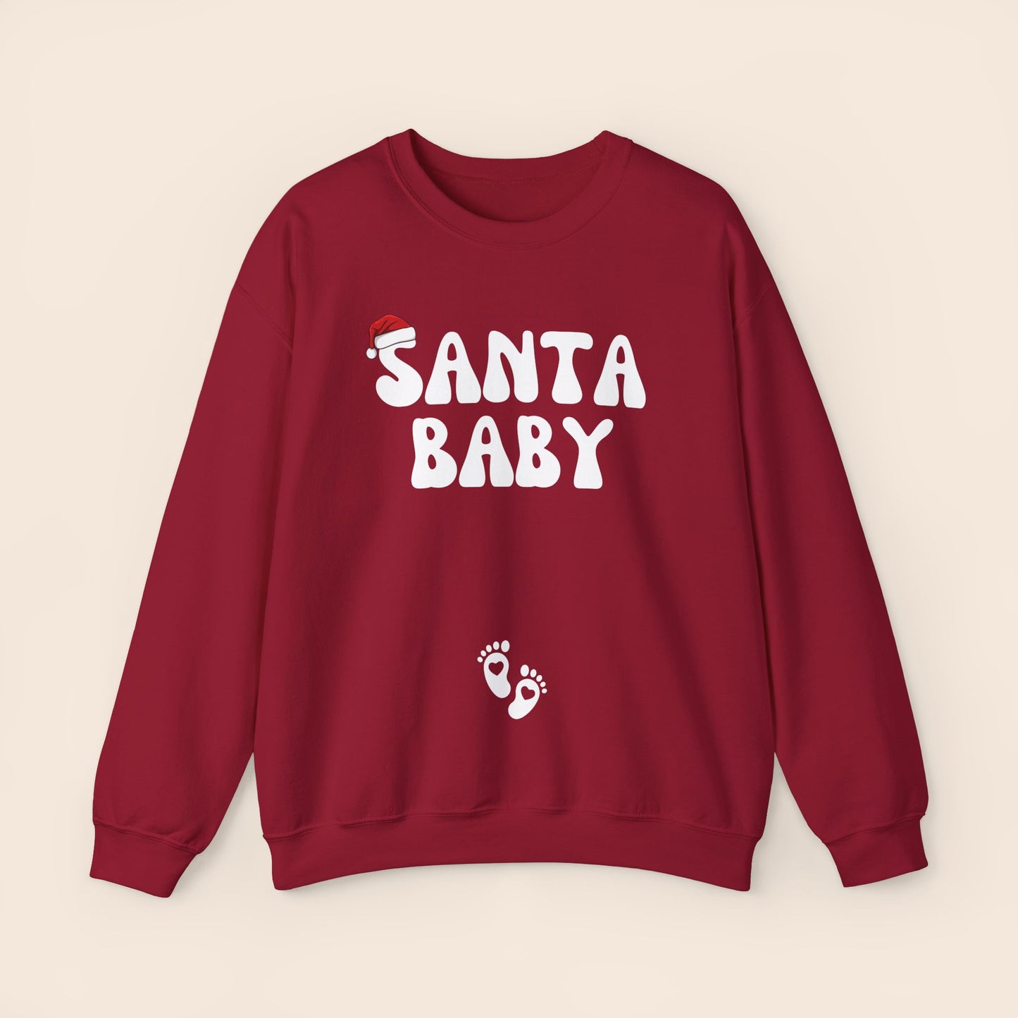 Santa Baby Christmas Pregnancy Crewneck Sweatshirt