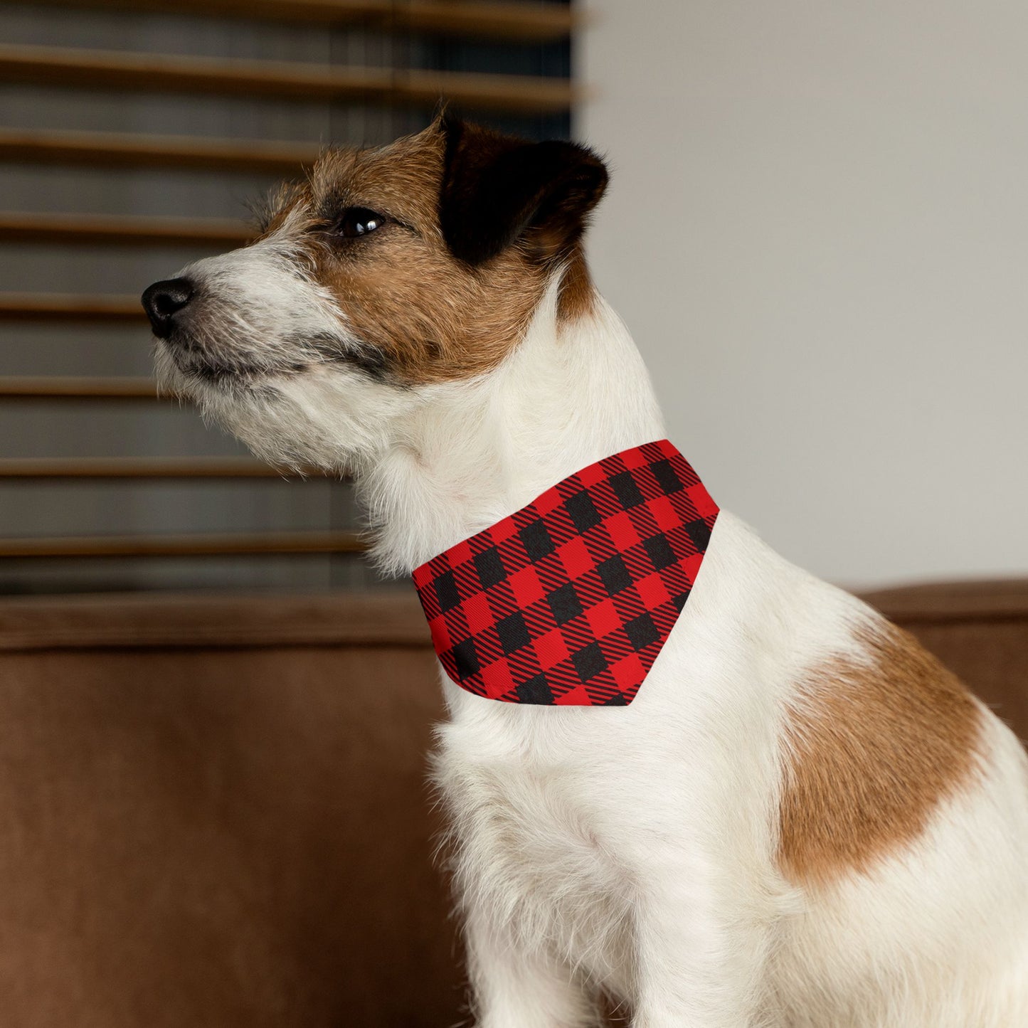 Buffalo Plaid Over the Collar Dog Bandana