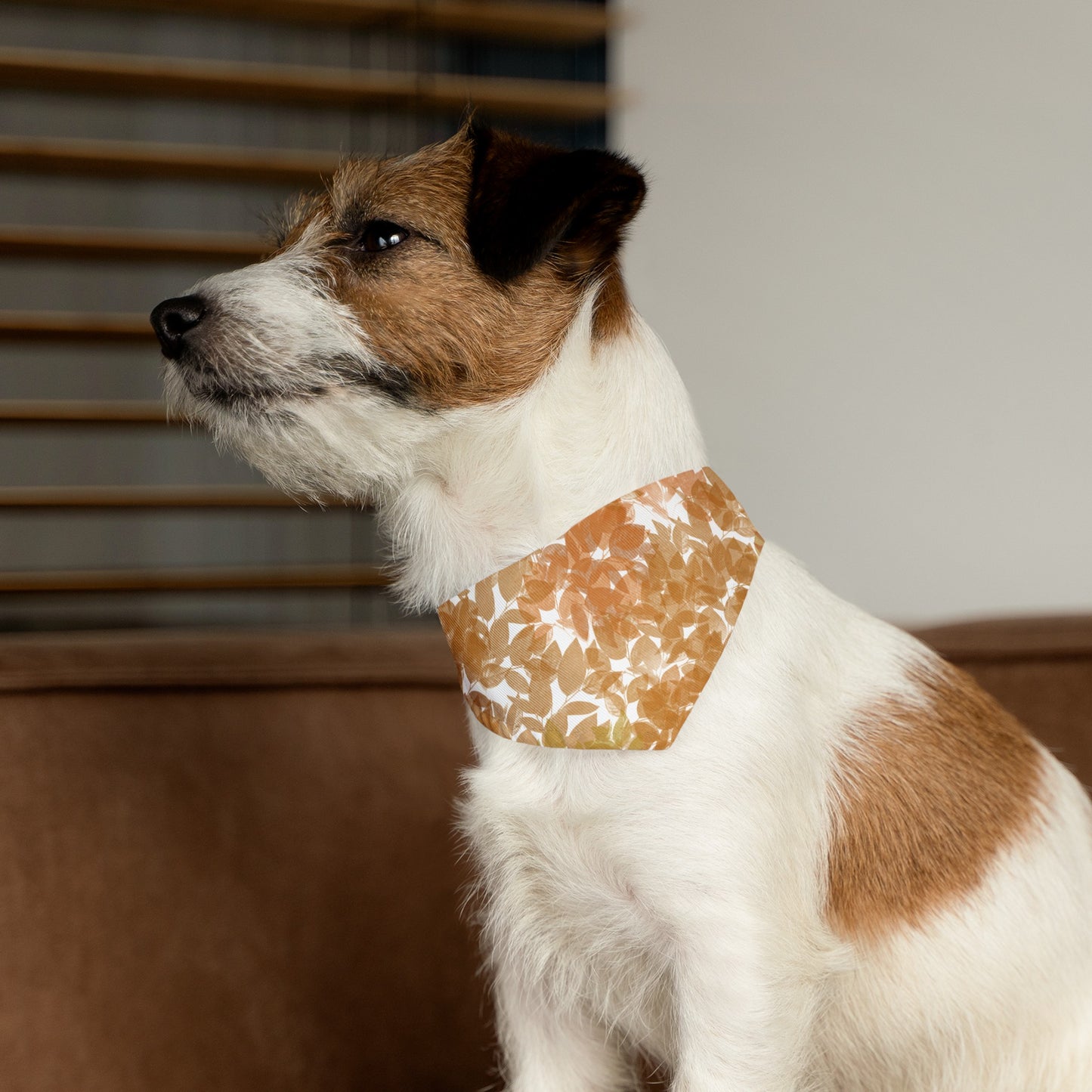 Fall Leaves Over the Collar Fall Dog Bandana