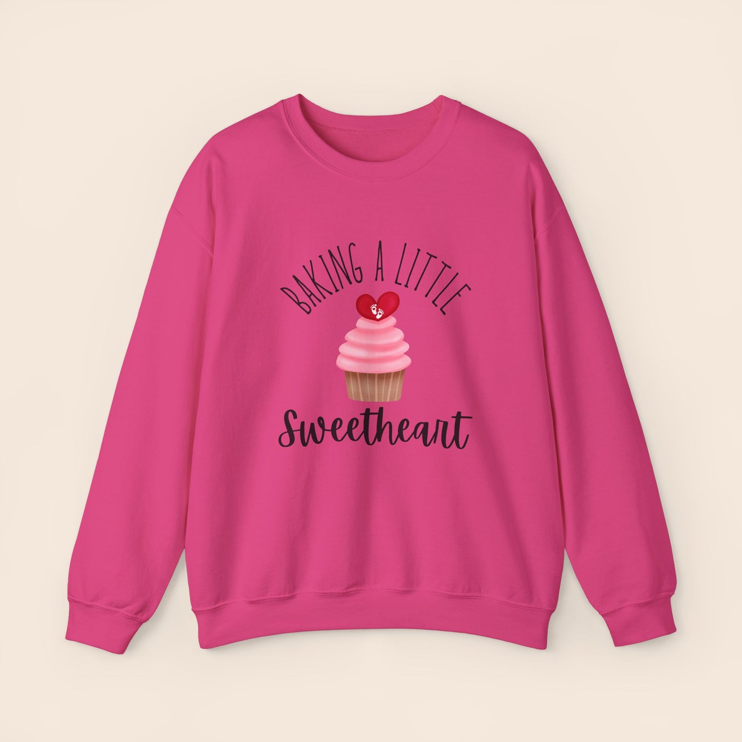 Baking a Little Sweetheart Pregnancy Crewneck Sweatshirt