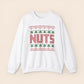 Inappropriate Couple's Ugly Christmas Sweater - Chest / Nuts Crewneck Sweatshirt