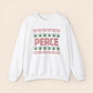 Inappropriate Couple's Ugly Christmas Sweater - I Come in Peace / Peace Crewneck Sweatshirt