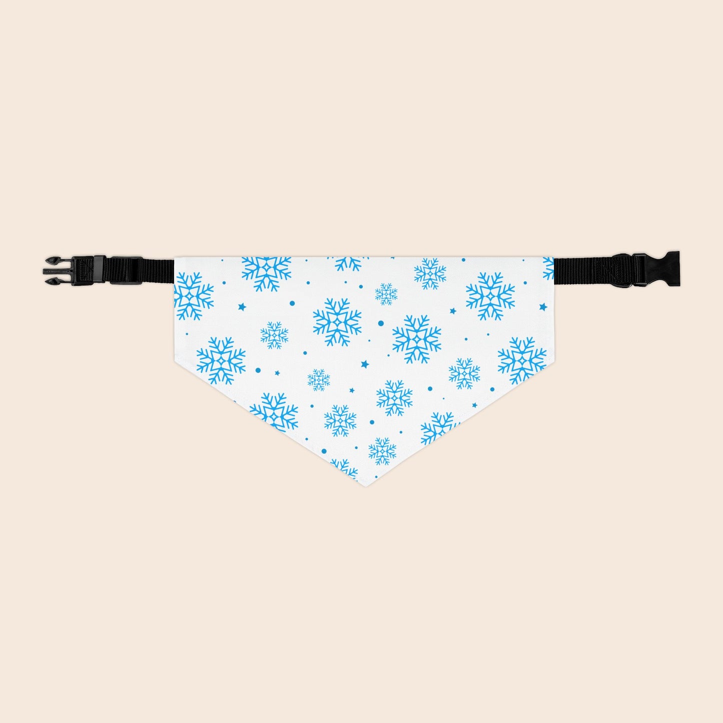 Snowflakes Over The Collar Christmas/Winter Dog Bandana