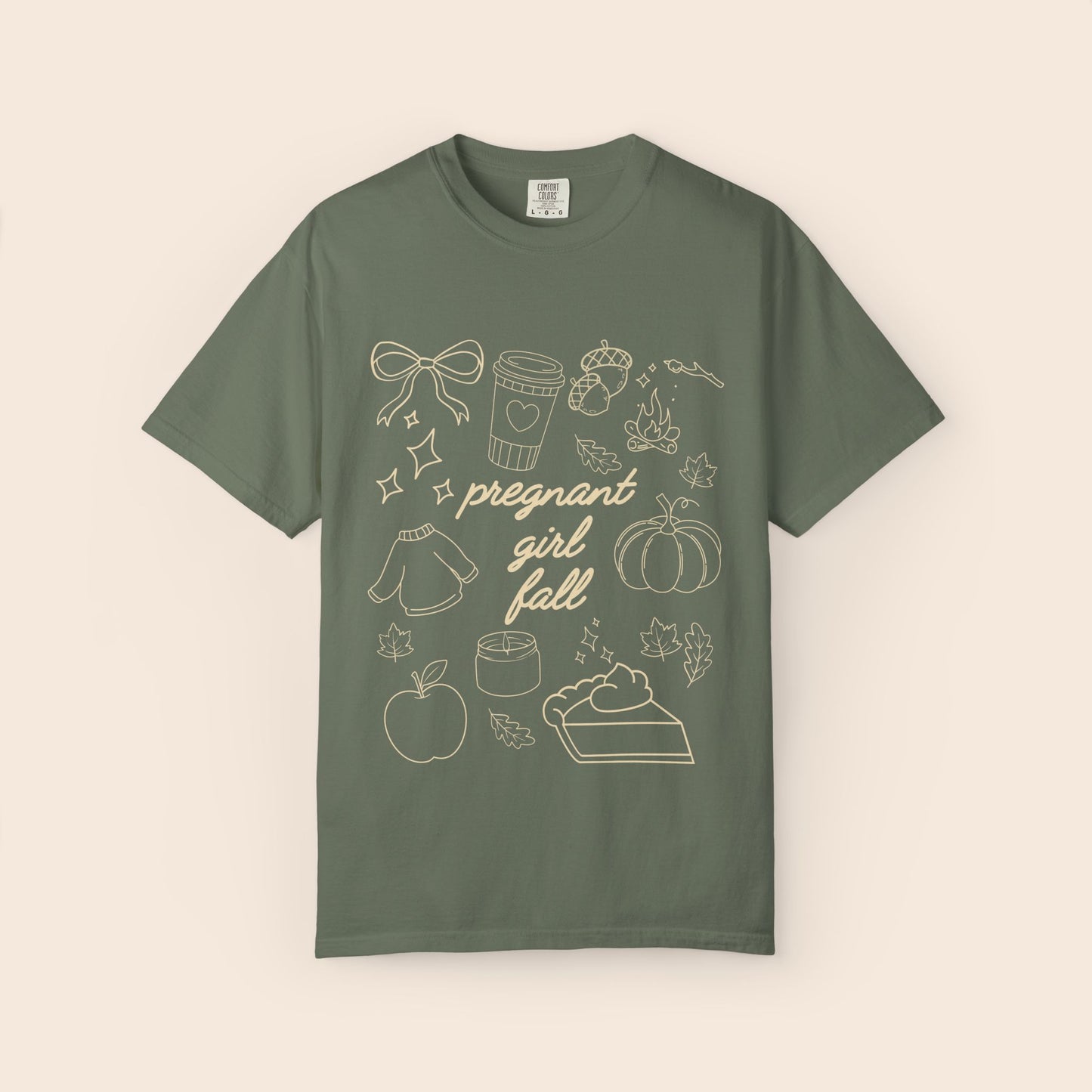Pregnant Girl Fall Comfort Colors® Shirt