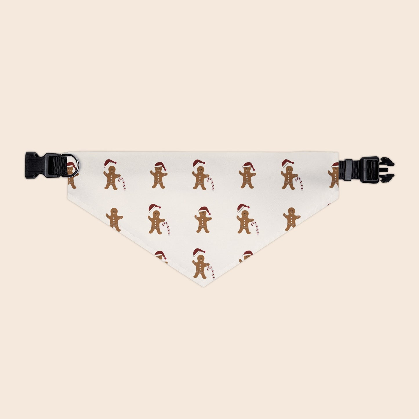 Gingerbread Men Over The Collar Christmas Dog Bandana