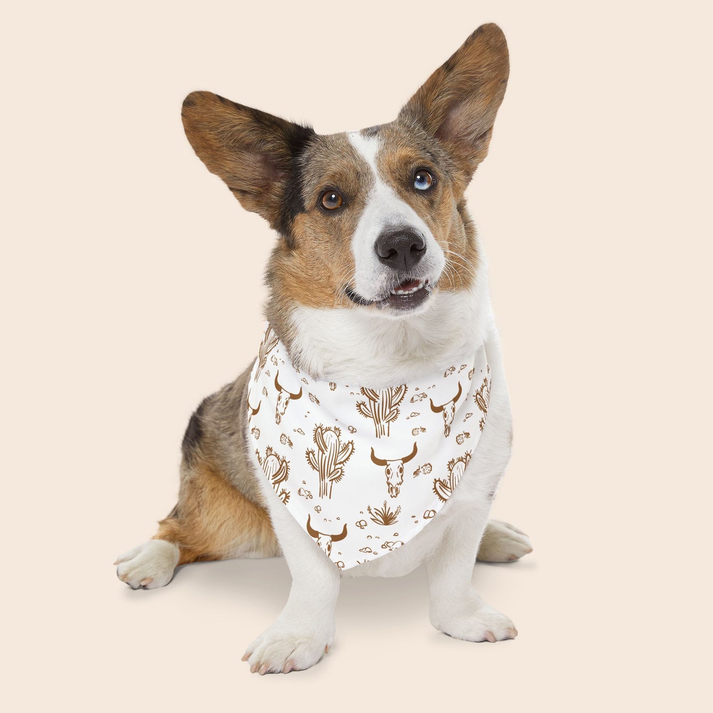 Western Cowboy Over the Collar Dog Bandana