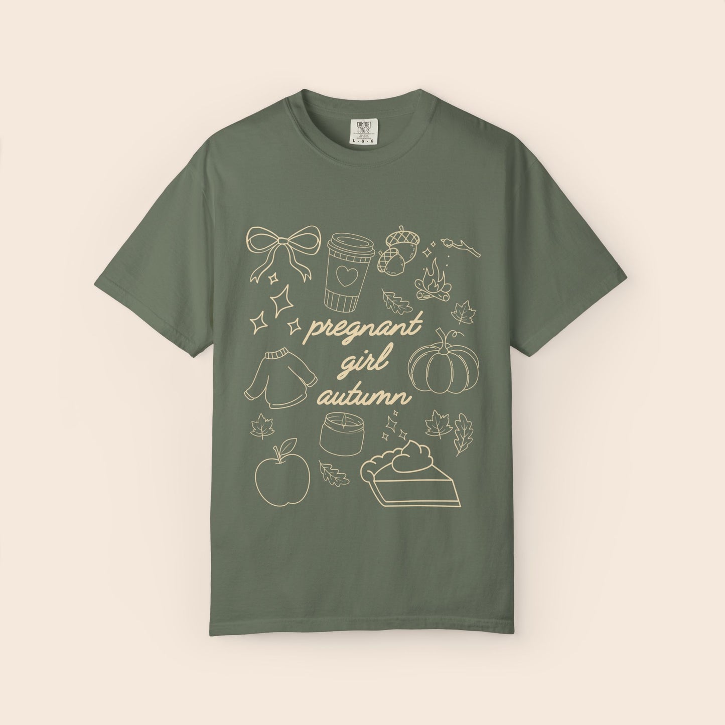 Pregnant Girl Autumn Comfort Colors® Shirt