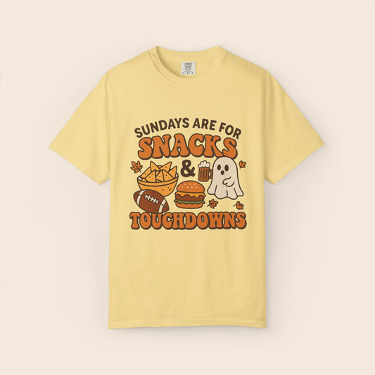 Sundays are for Snacks and Touchdowns Comfort Colors® Shirt