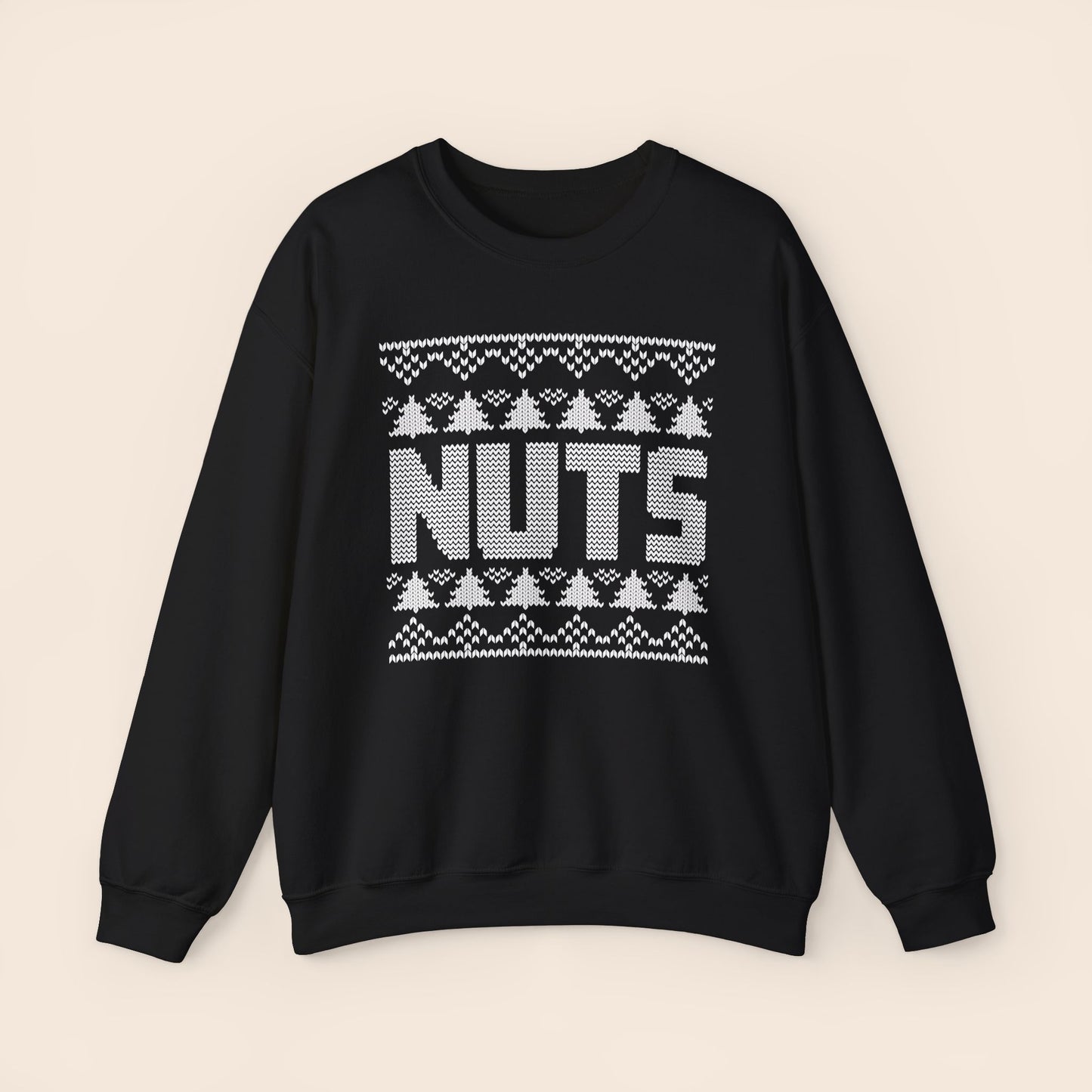 Inappropriate Couple's Ugly Christmas Sweater - Chest / Nuts Crewneck Sweatshirt