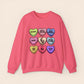 Valentine's Conversation Hearts Maternity Crewneck Sweatshirt