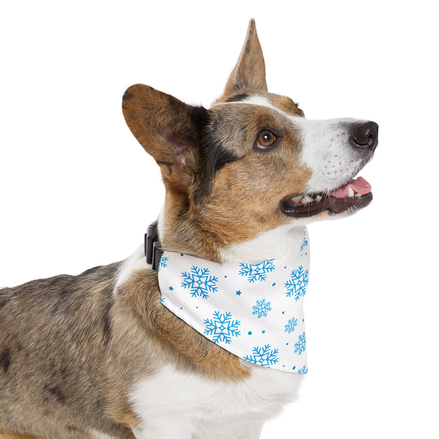 Snowflakes Over The Collar Christmas/Winter Dog Bandana