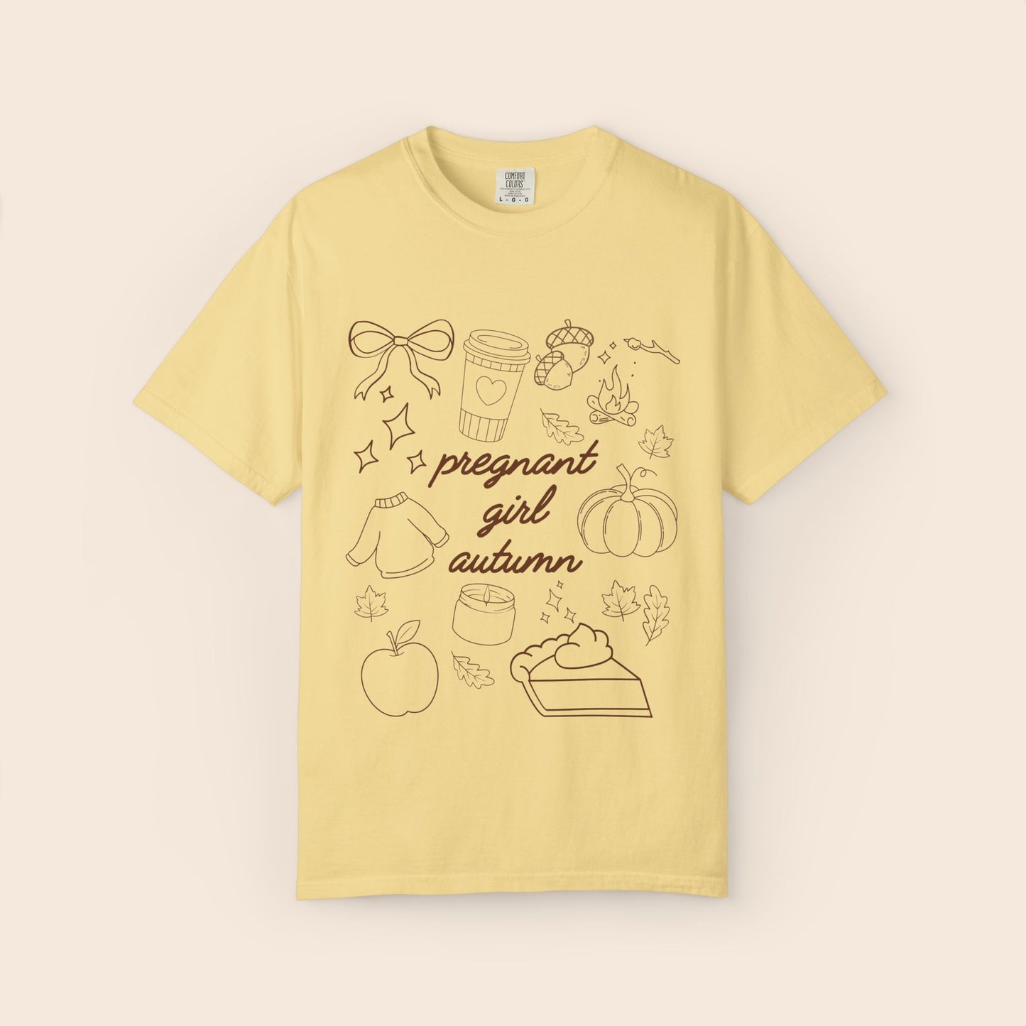Pregnant Girl Autumn Comfort Colors® Shirt