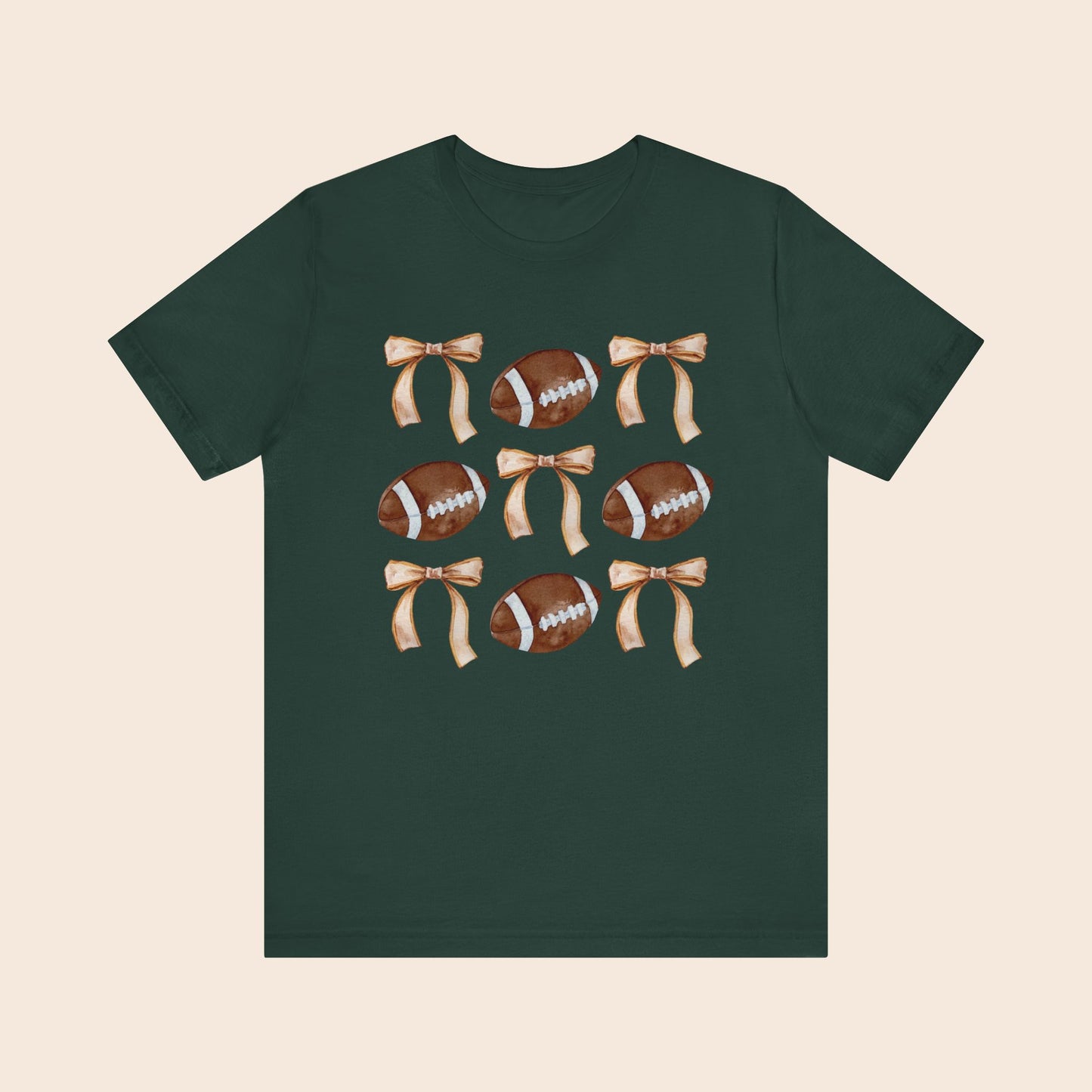 Cute Football and Bows T-Shirt