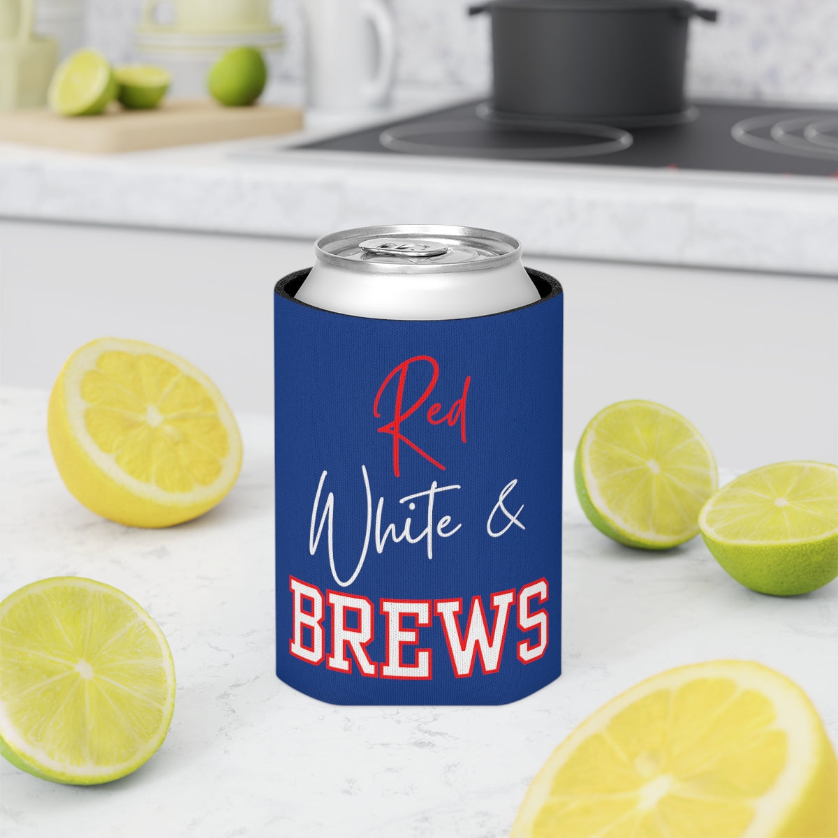 Red, White & Brews - Fourth of July Can Cooler