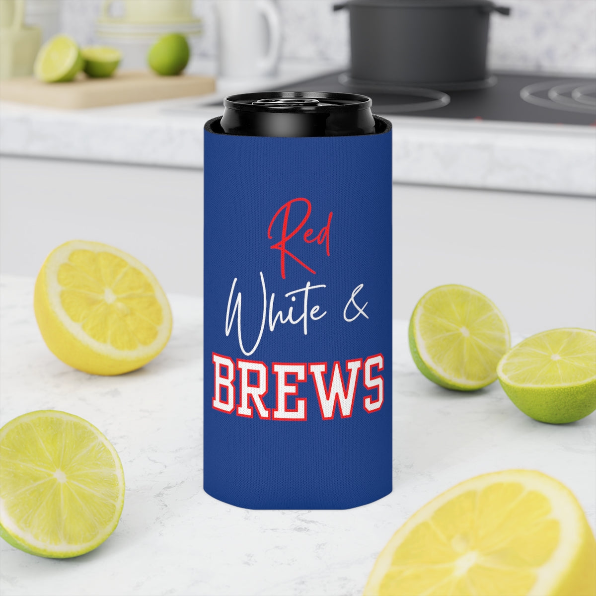 Red, White & Brews - Fourth of July Can Cooler