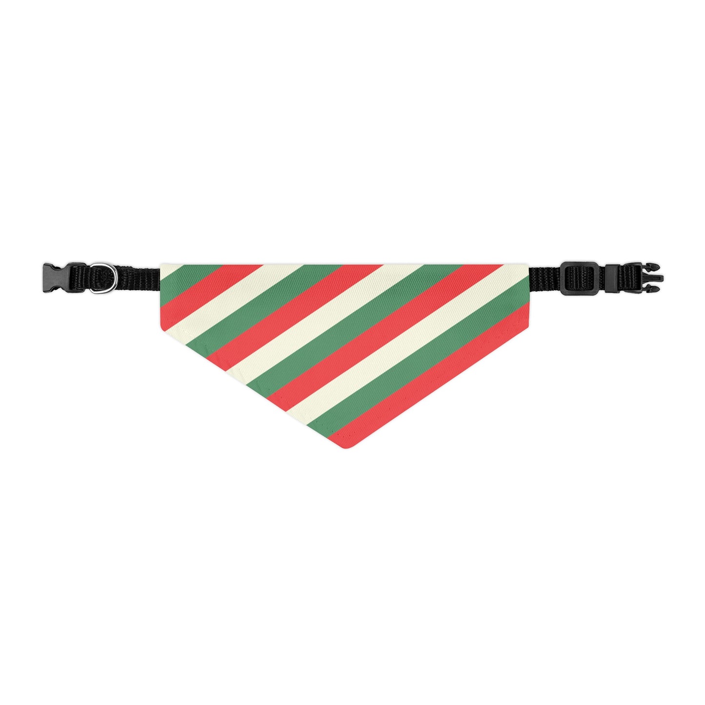 Christmas Stripes Over the Collar Christmas Dog Bandana