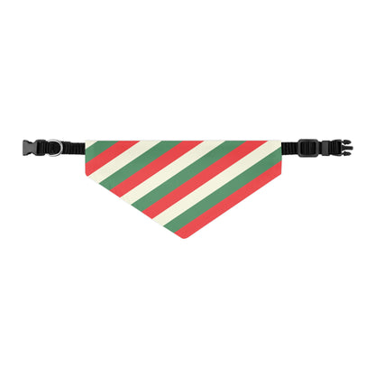 Christmas Stripes Over the Collar Christmas Dog Bandana