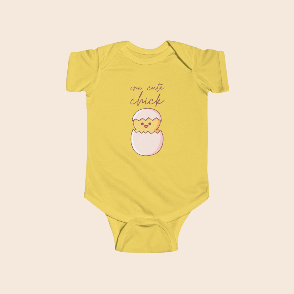 One Cute Chick Easter Baby Bodysuit