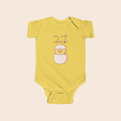 One Cute Chick Easter Baby Bodysuit