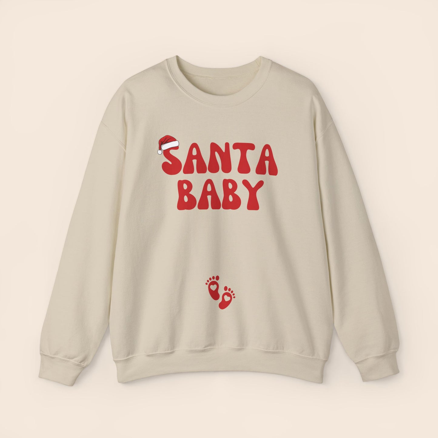 Santa Baby Christmas Pregnancy Crewneck Sweatshirt