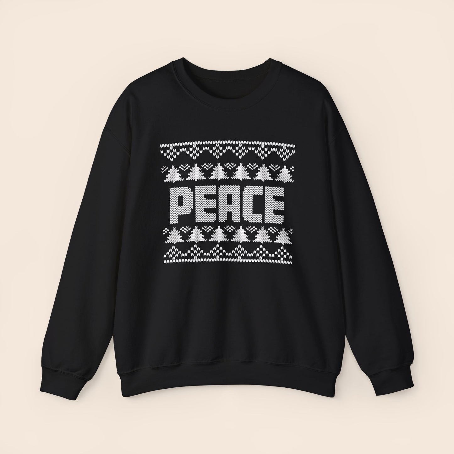 Inappropriate Couple's Ugly Christmas Sweater - I Come in Peace / Peace Crewneck Sweatshirt