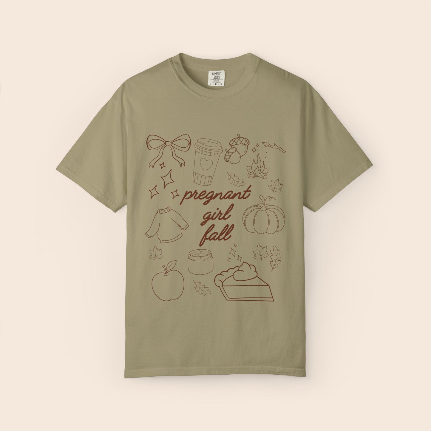 Pregnant Girl Fall Comfort Colors® Shirt