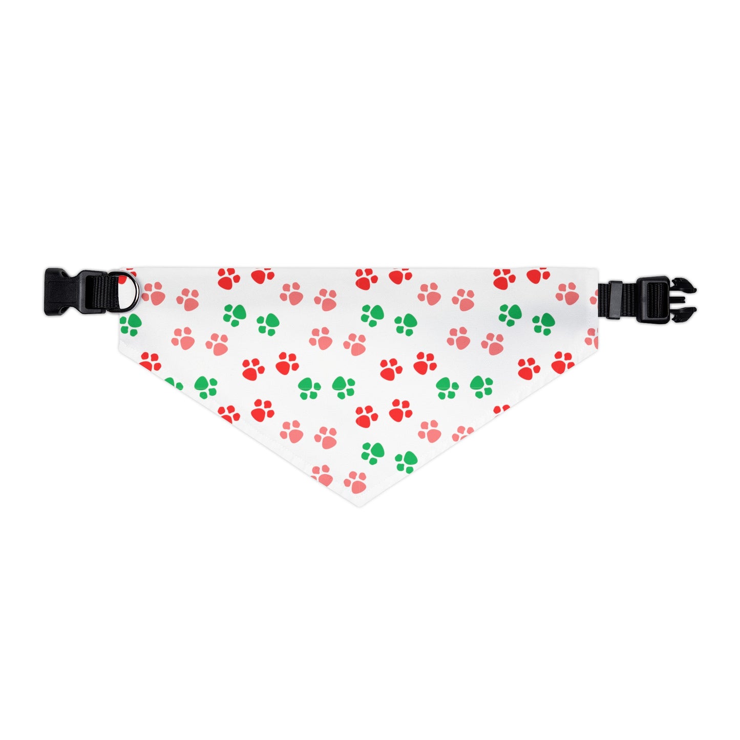 Christmas Paw Print Over the Collar Dog Bandana