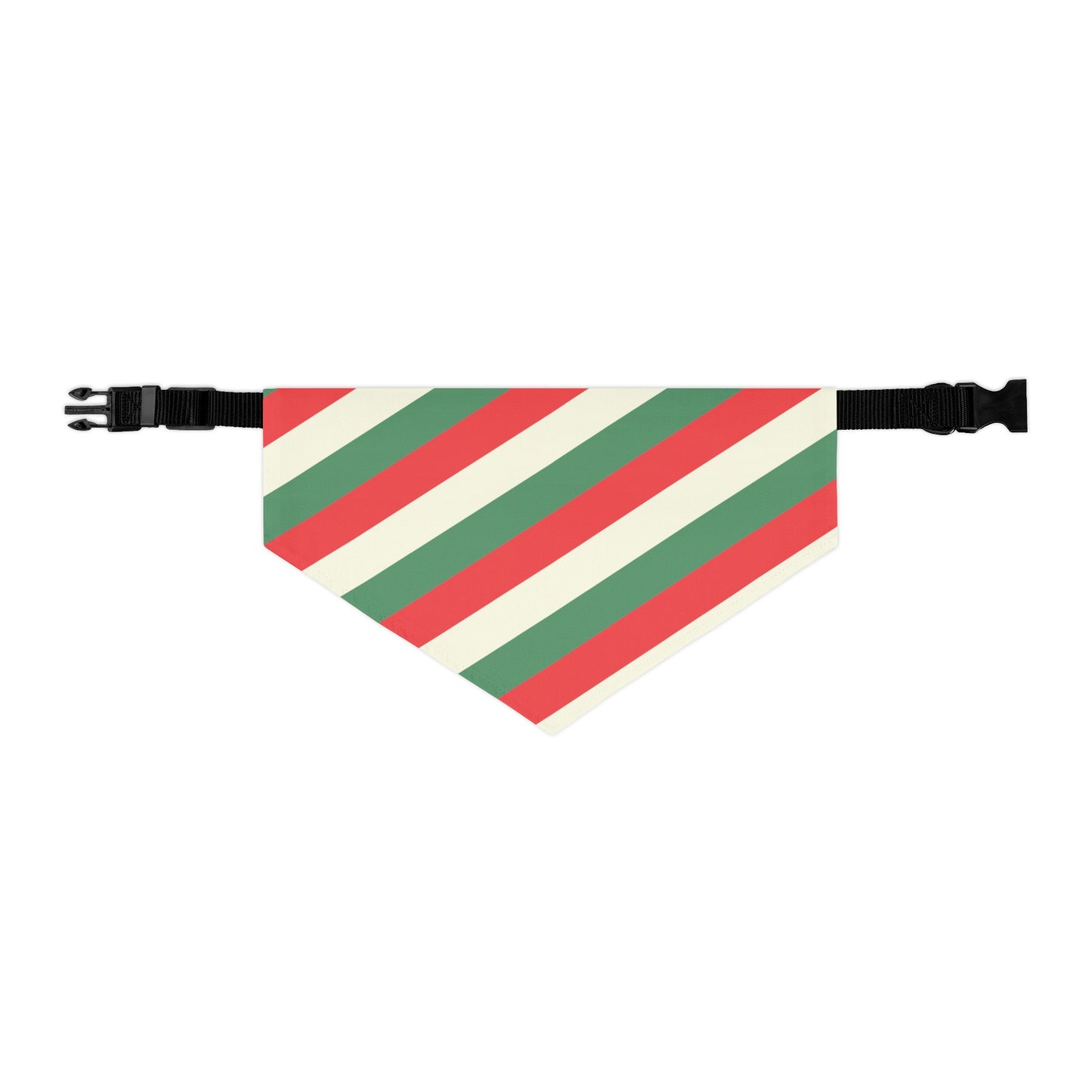 Christmas Stripes Over the Collar Christmas Dog Bandana