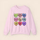 Valentine's Conversation Hearts Maternity Crewneck Sweatshirt