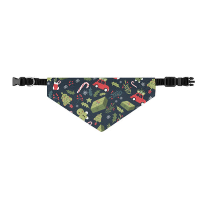 Christmas Over the Collar Dog Bandana