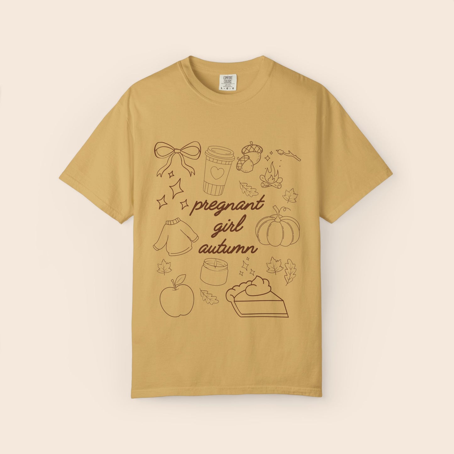 Pregnant Girl Autumn Comfort Colors® Shirt